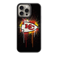 NFL Kansas City Chiefs Phone Case For iPhone Samsung Galaxy Pixel - Kansas City Chiefs Graffiti Logo On Black Background