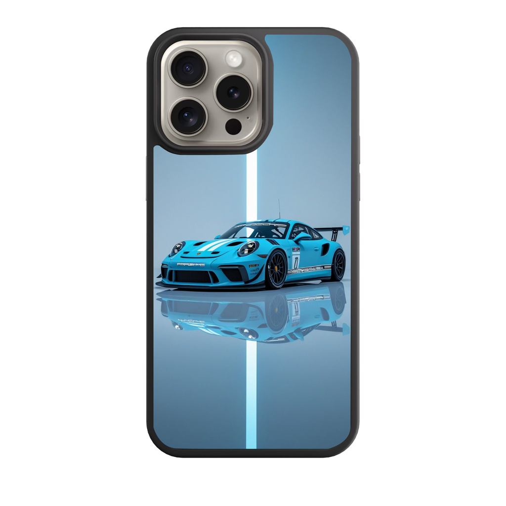 Porsche Phone Case For iPhone Samsung Galaxy Pixel - Porsche 911 GT3 RS On Blue Background