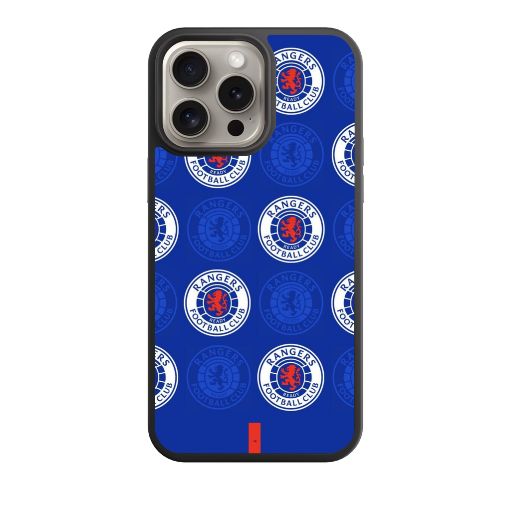 Rangers FC Phone Case For iPhone Samsung Galaxy Pixel -  Rangers FC Repeating Crest Pattern Poster
