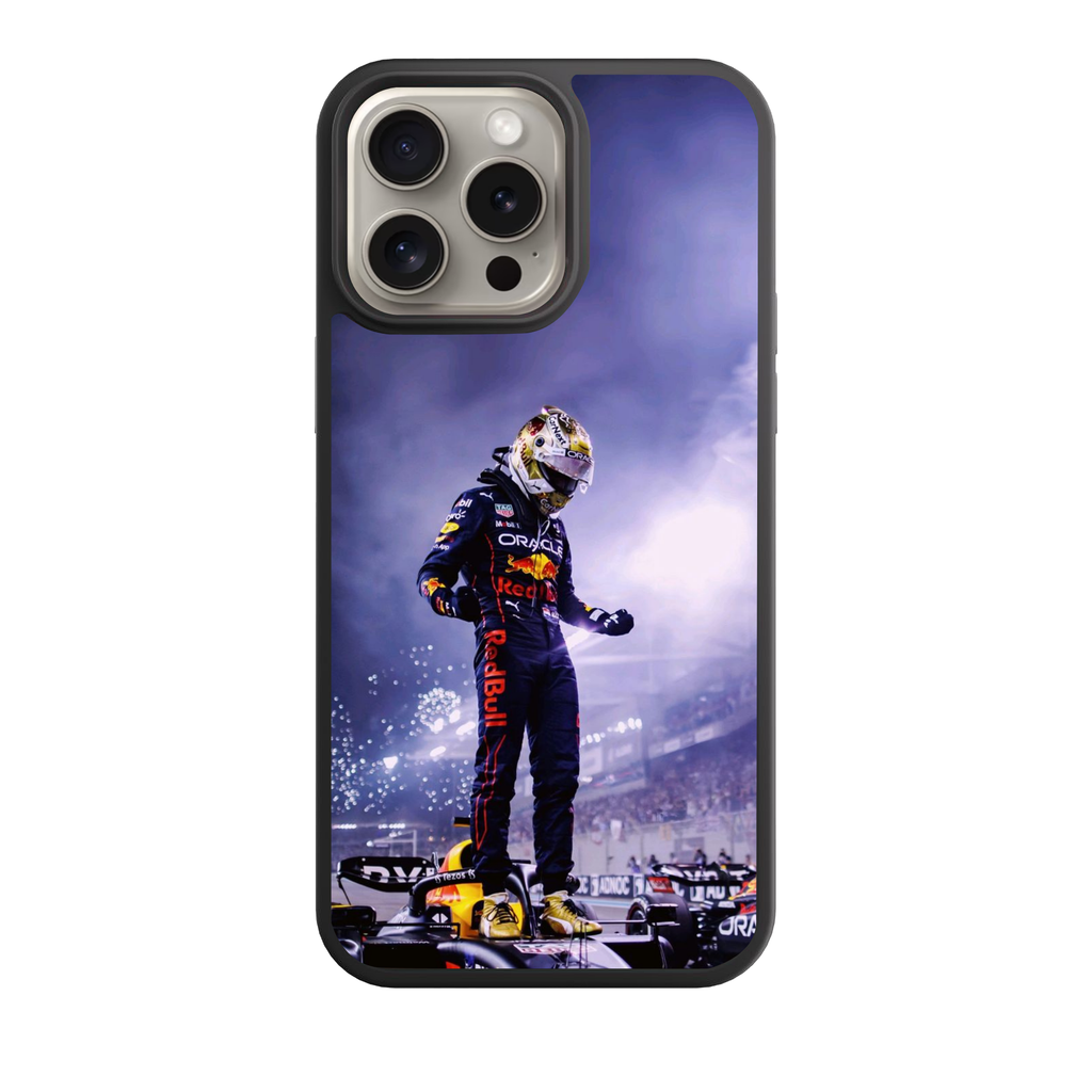 F1 Formula 1 Max Verstappen Phone Case For iPhone Samsung Galaxy Pixel - Max Verstappen The First Title Parc Fermé Salute Poster
