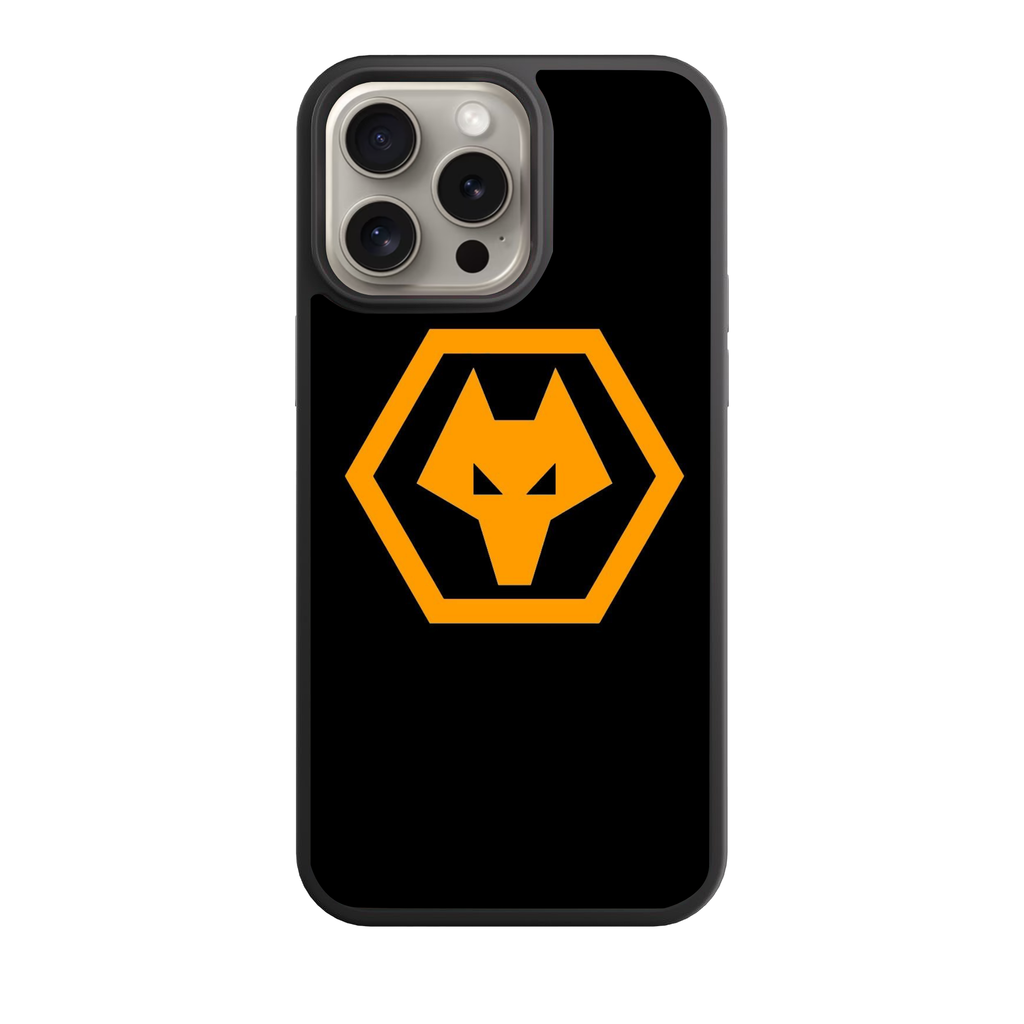 Wolverhampton Wanderers FC Phone Case For iPhone Samsung Galaxy Pixel - Wolverhampton Wanderers FC Crest On Black Background