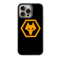Wolverhampton Wanderers FC Phone Case For iPhone Samsung Galaxy Pixel - Wolverhampton Wanderers FC Crest On Black Background