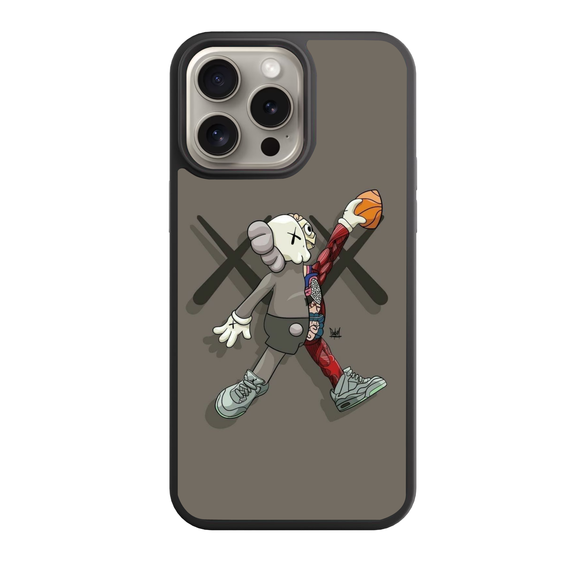 Kaws Phone Case For iPhone Samsung Galaxy Pixel - Kaws Jump Lay Up Poster