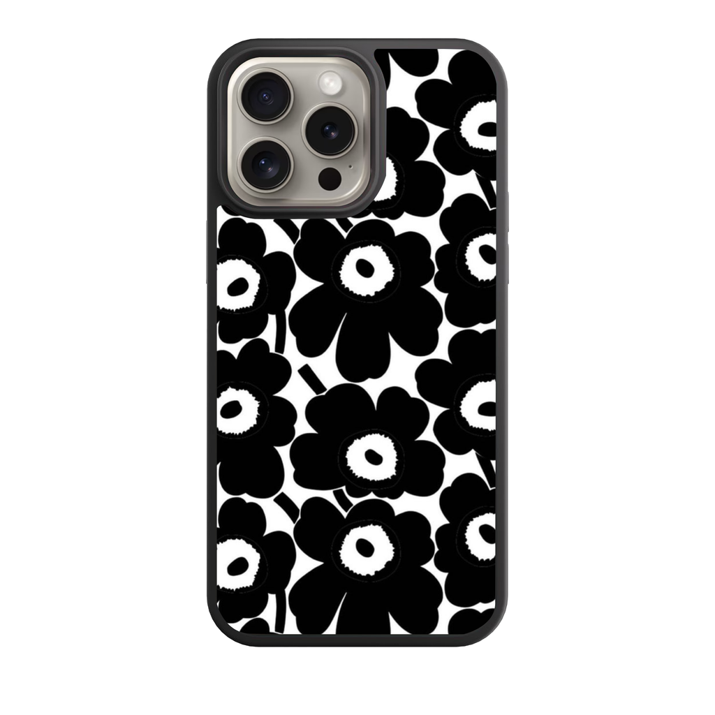 Marimekko Phone Case For iPhone Samsung Galaxy Pixel - Marimekko Unikko Black And White Pattern