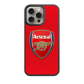 Arsenal FC Phone Case For iPhone Samsung Galaxy Pixel - Arsenal FC Logo On Mesh Red Background