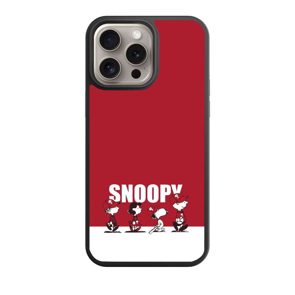 Peanuts Snoopy Phone Case For iPhone Samsung Galaxy Pixel - Peanuts Snoopy Baseball Gang Poster