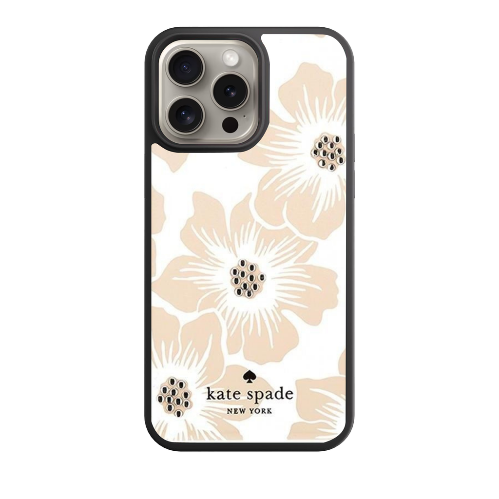 Kate Spade Phone Case For iPhone Samsung Galaxy Pixel - Kate Spade Hollyhock Floral Cream