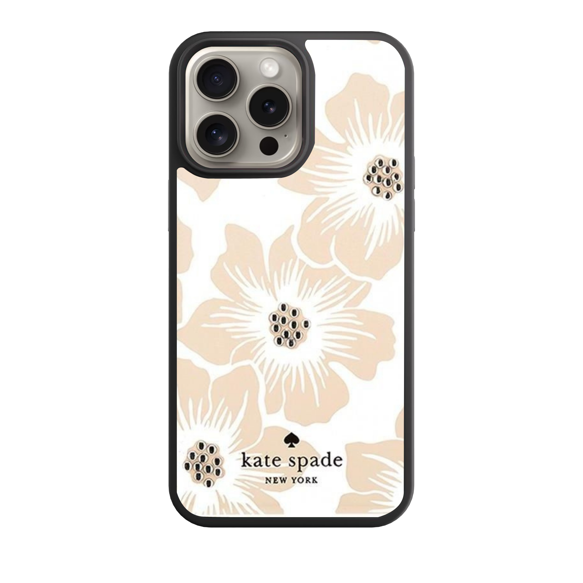 Kate Spade Phone Case For iPhone Samsung Galaxy Pixel - Kate Spade Hollyhock Floral Cream