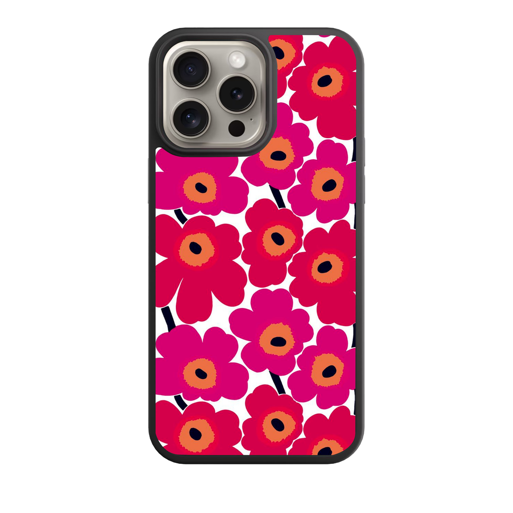 Marimekko Phone Case For iPhone Samsung Galaxy Pixel - Marimekko Unikko Red And Pink Pattern