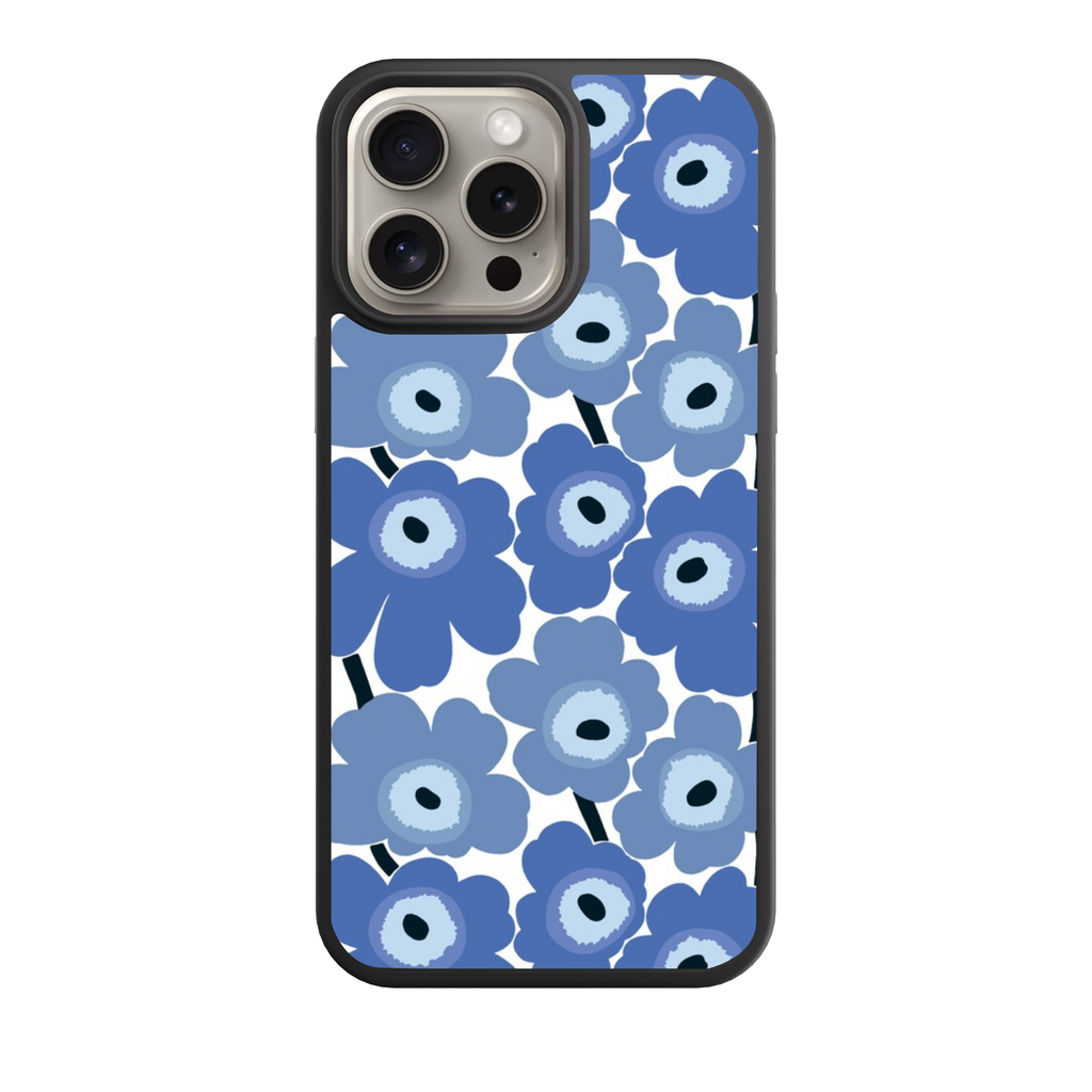 Marimekko Phone Case For iPhone Samsung Galaxy Pixel - Marimekko Unikko Sky Blue Pattern
