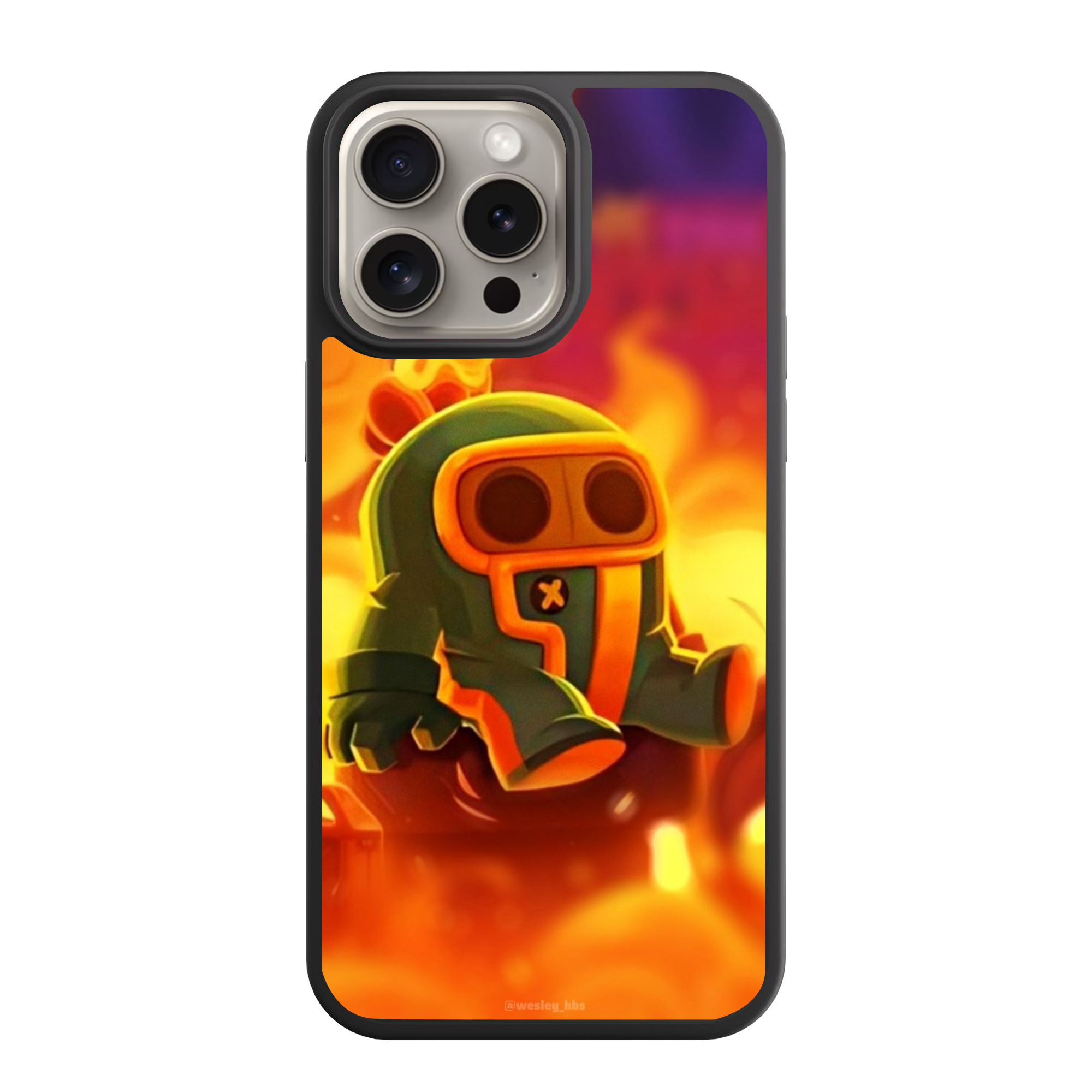 Brawl Stars Spike Phone Case For iPhone Samsung Galaxy Pixel - Pyro Spike And Swirling Flames Poster