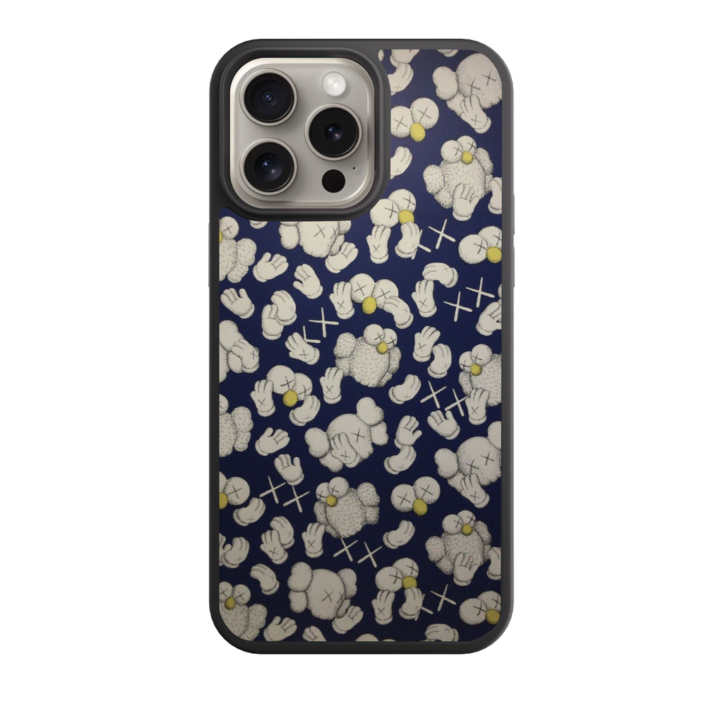 Kaws Phone Case For iPhone Samsung Galaxy Pixel - Kaws BFF Seeing Watching Color Pattern