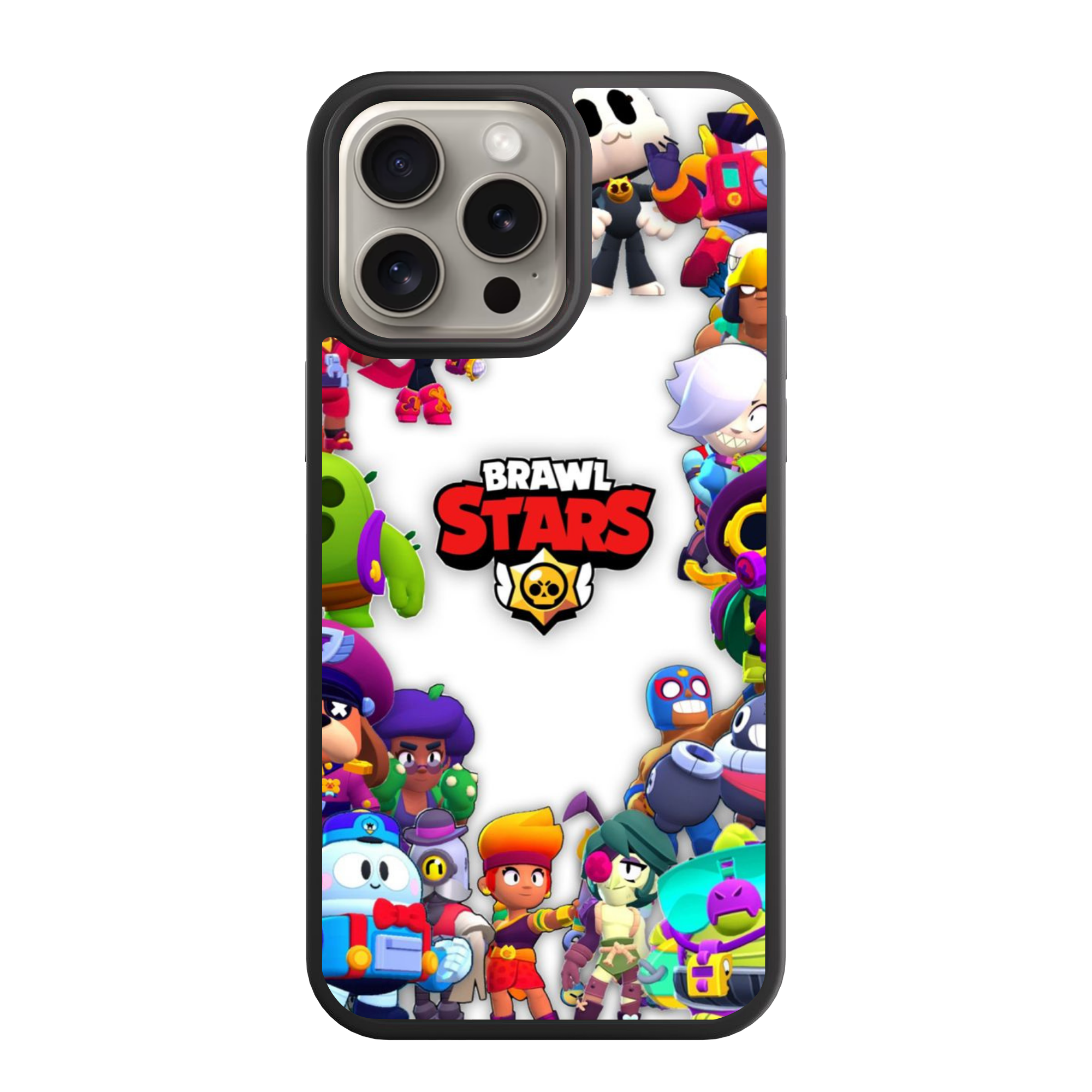 Brawl Stars Phone Case For iPhone Samsung Galaxy Pixel - Brawl Stars Logo And Brawlers Collage On White Background