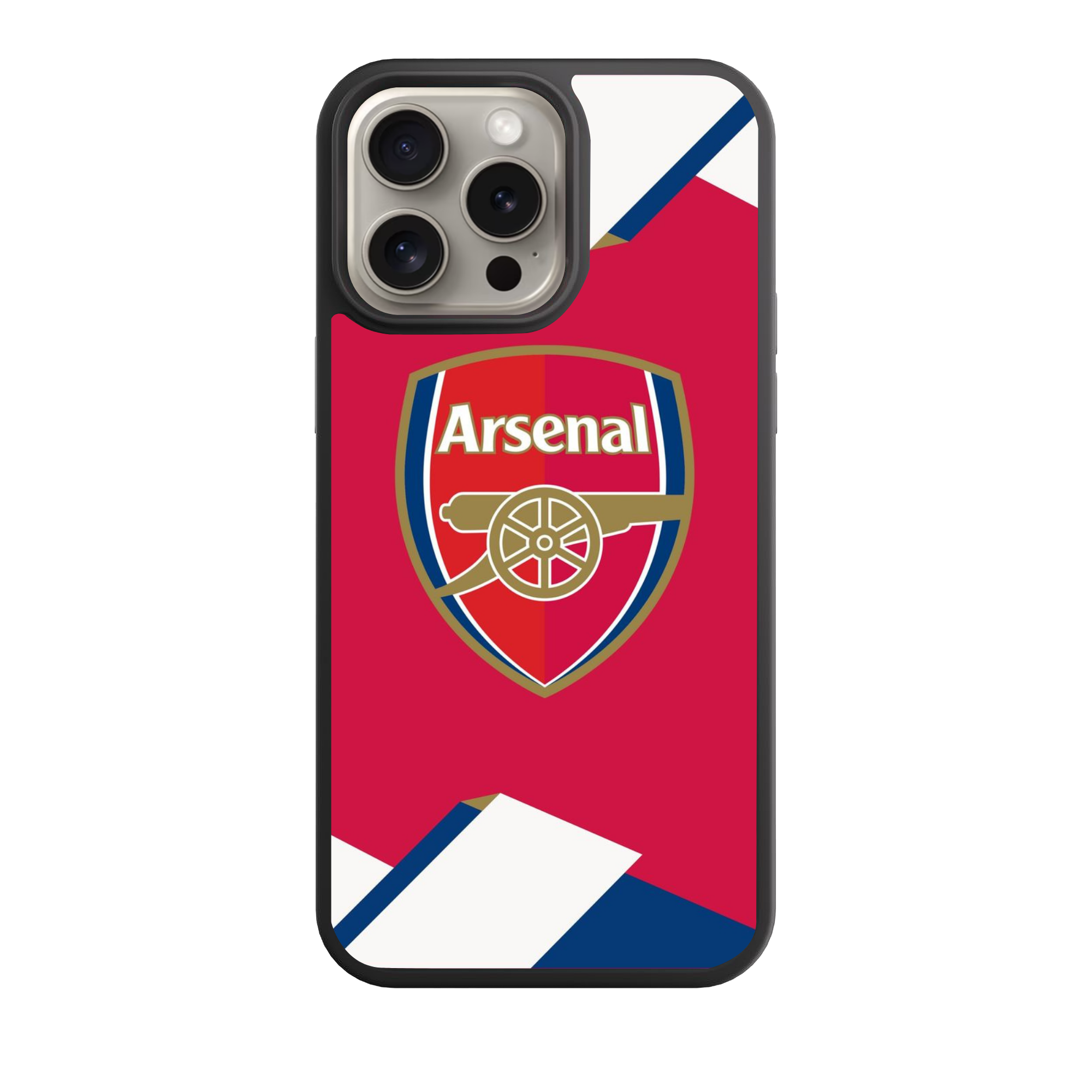 Arsenal FC Phone Case For iPhone Samsung Galaxy Pixel - Arsenal Red and Aztec Blue Diagonal Vector Poster