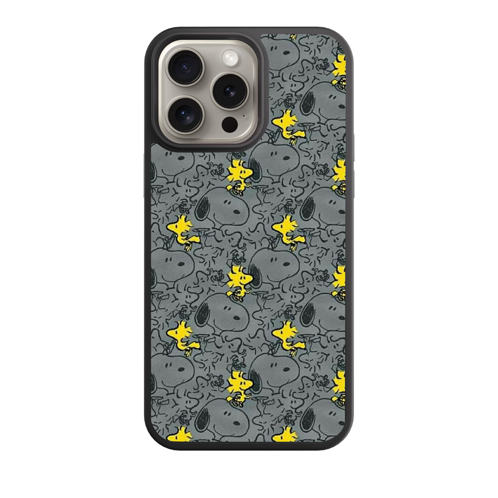 Peanuts Snoopy Phone Case For iPhone Samsung Galaxy Pixel - Peanuts Snoopy And Woodstock Shadow Pals Pattern