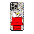 Peanuts Snoopy Phone Case For iPhone Samsung Galaxy Pixel - Peanuts Snoopy And Woodstock On Red Doghouse With Peanuts Gang Background