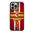 NFL Kansas City Chiefs Phone Case For iPhone Samsung Galaxy Pixel - Kansas City Chiefs Logo And Footballs On Red And Yellow Cross Background