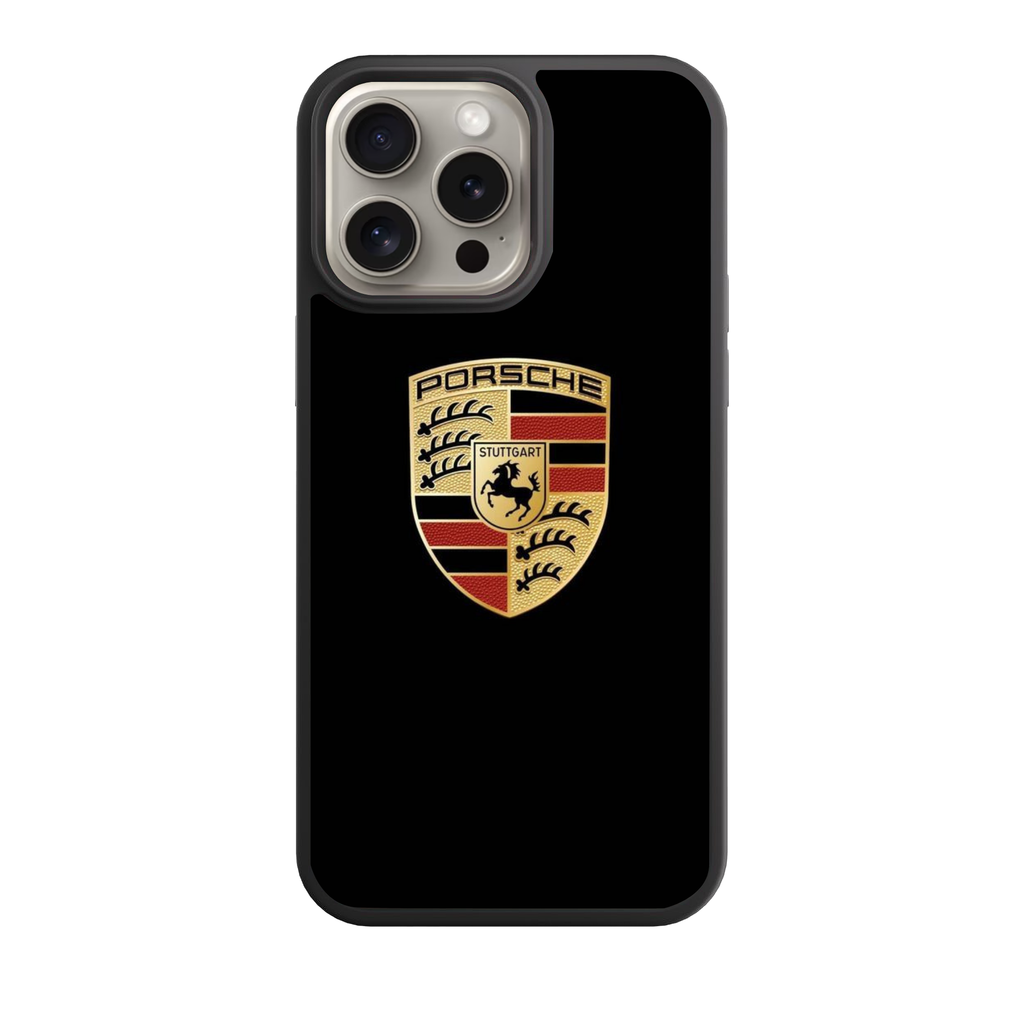 Porsche Phone Case For iPhone Samsung Galaxy Pixel - Porsche Logo On Black Background