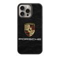 Porsche Phone Case For iPhone Samsung Galaxy Pixel - Porsche Logo On Black Textured Background