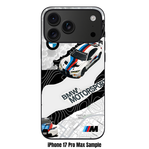 BMW Phone Case For iPhone Samsung Galaxy Pixel - BMW M4 GT3 Car And Castle Hill Map Art