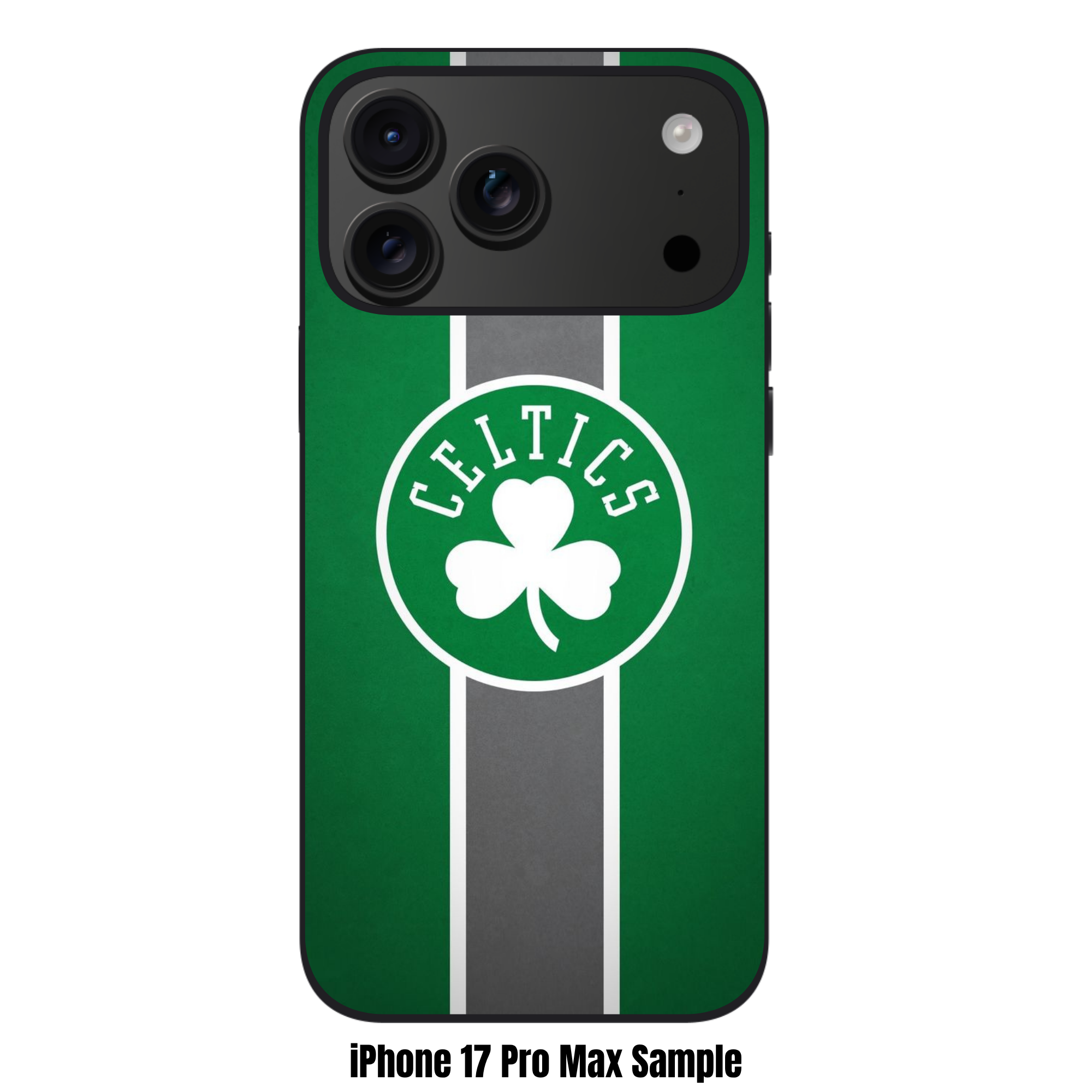 NBA Boston Celtics Phone Case For iPhone Samsung Galaxy Pixel - Boston Celtics The Vertical Shamrock Stripe Poster