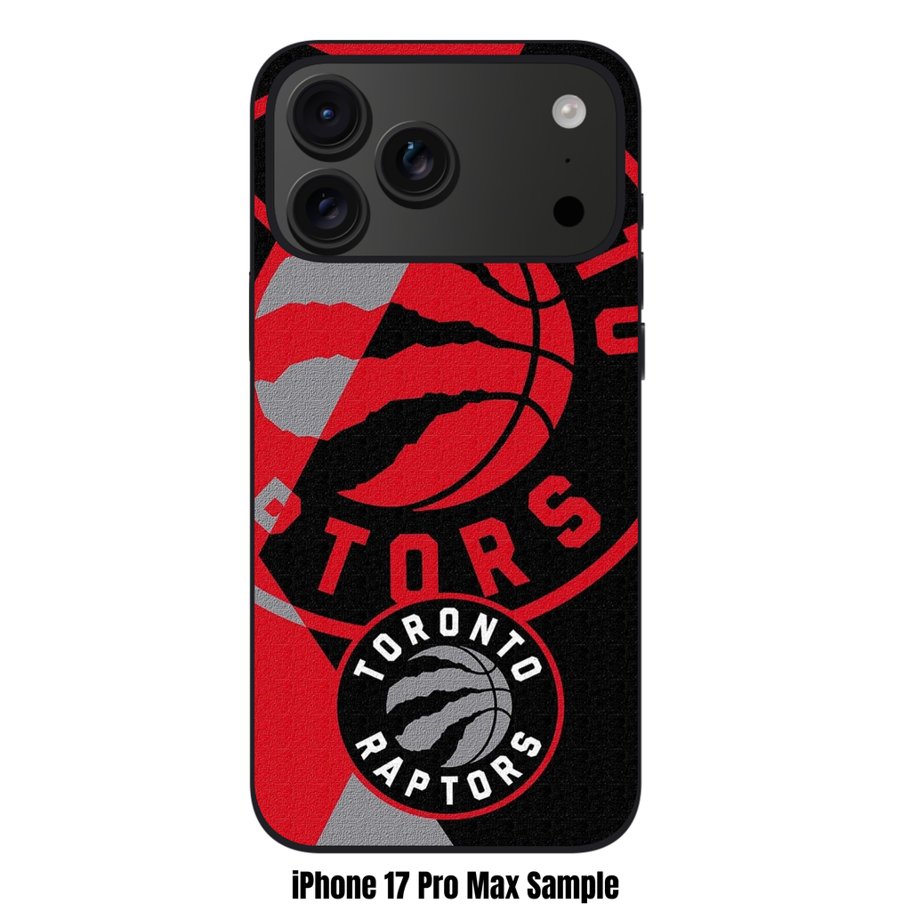 NBA Toronto Raptors Phone Case For iPhone Samsung Galaxy Pixel - Toronto Raptors Shields On Red And Black Textured Background