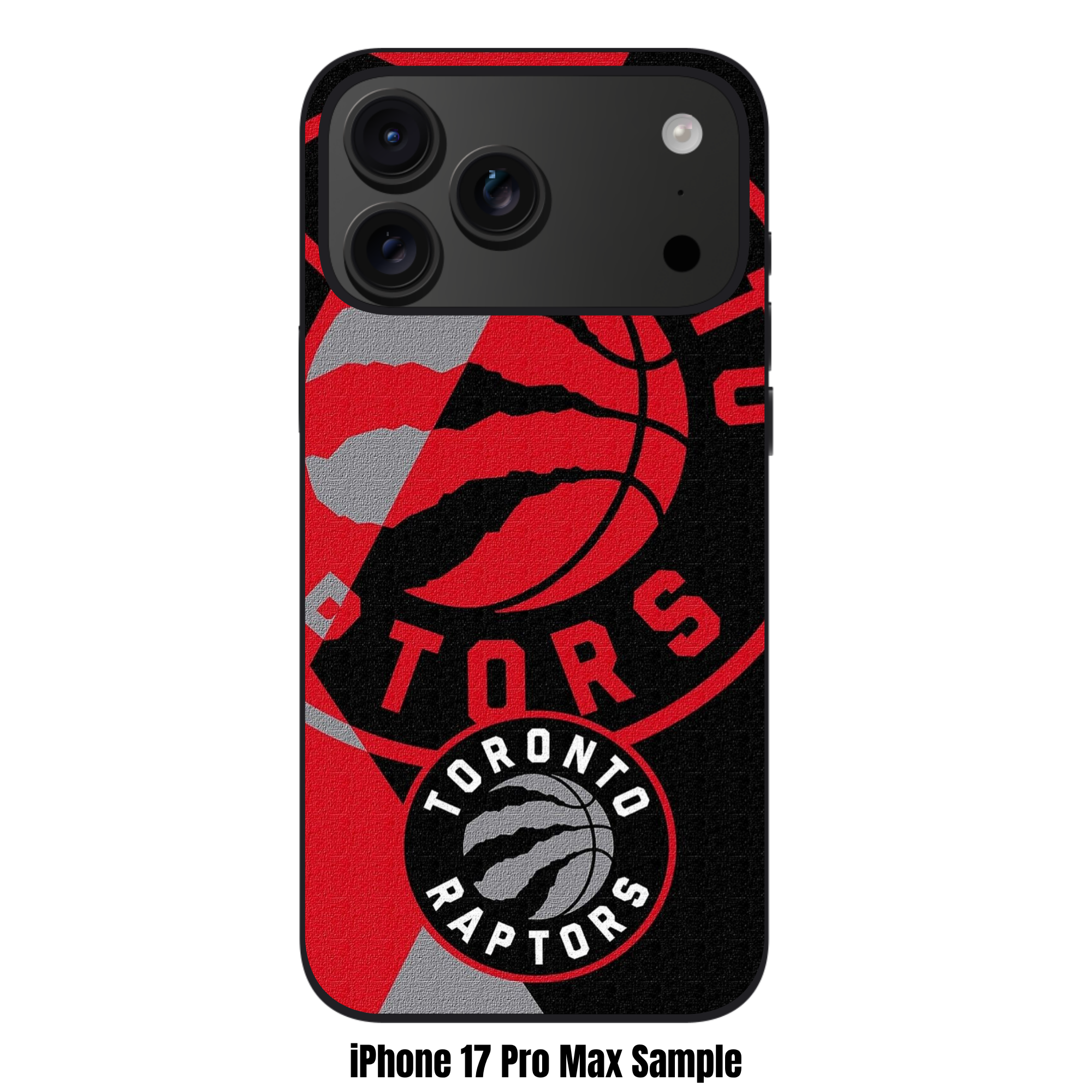 NBA Toronto Raptors Phone Case For iPhone Samsung Galaxy Pixel - Toronto Raptors Shields On Red And Black Textured Background