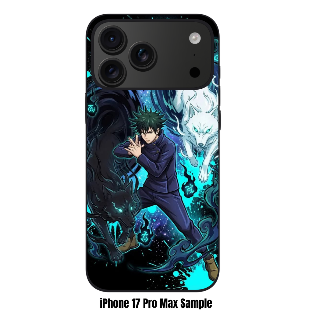 Jujutsu Kaisen Megumi Phone Case For iPhone Samsung Galaxy Pixel - Megumi Fushiguro Divine Dogs Summoning Aesthetic Poster