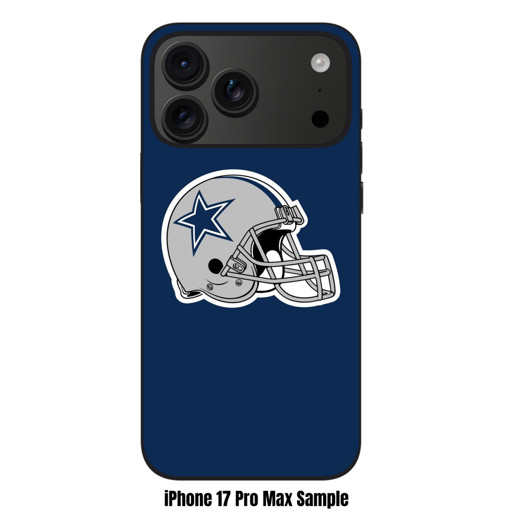 NFL Dallas Cowboys Phone Case For iPhone Samsung Galaxy Pixel - Dallas Cowboys Helmet On Navy Blue Background