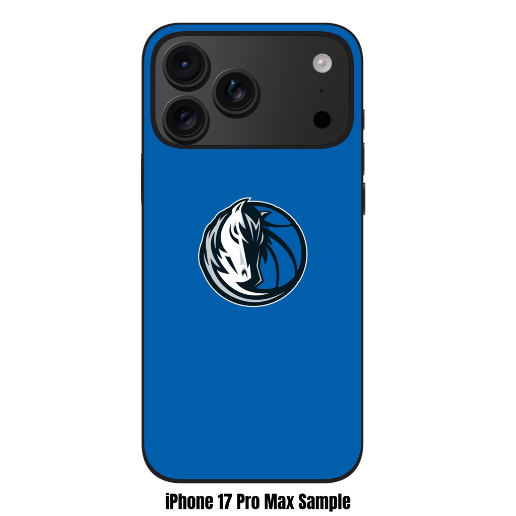 NBA Dallas Mavericks Phone Case For iPhone Samsung Galaxy Pixel - Dallas Mavericks Horse Logo On Blue Background