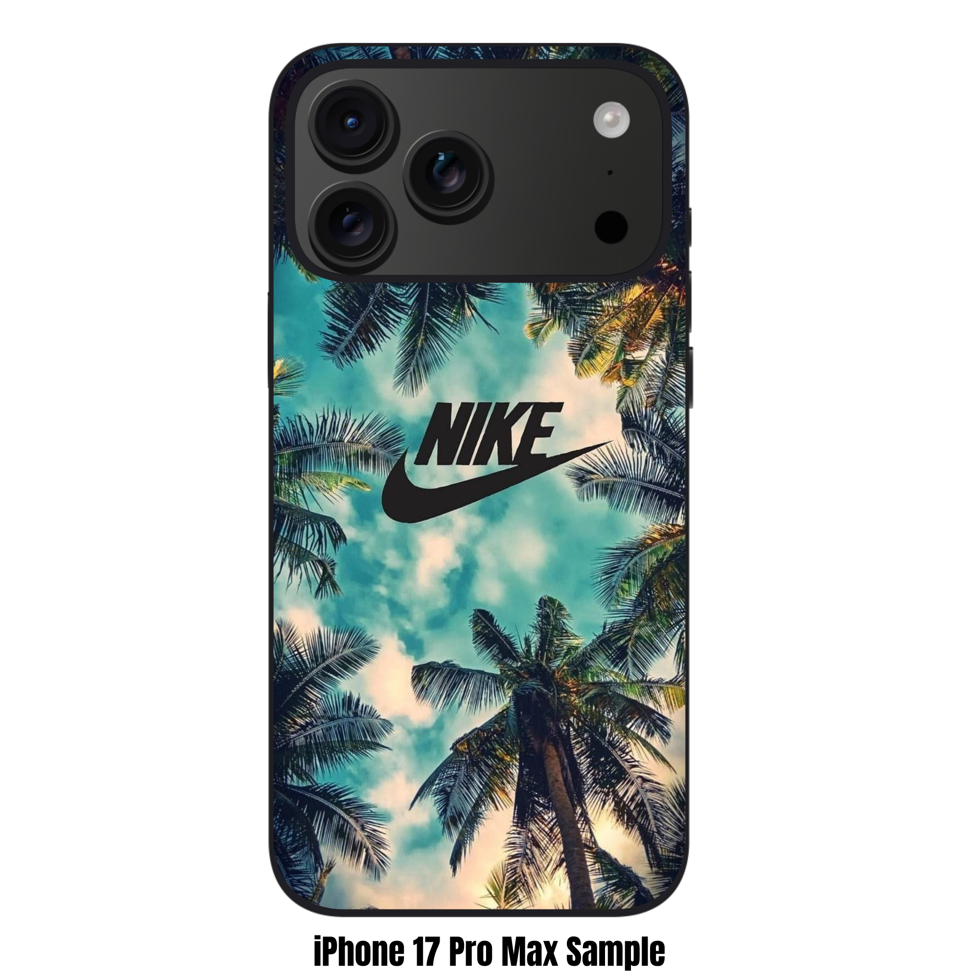 Nike Phone Case For iPhone Samsung Galaxy Pixel - Nike Logo On Tropical Vibes Background