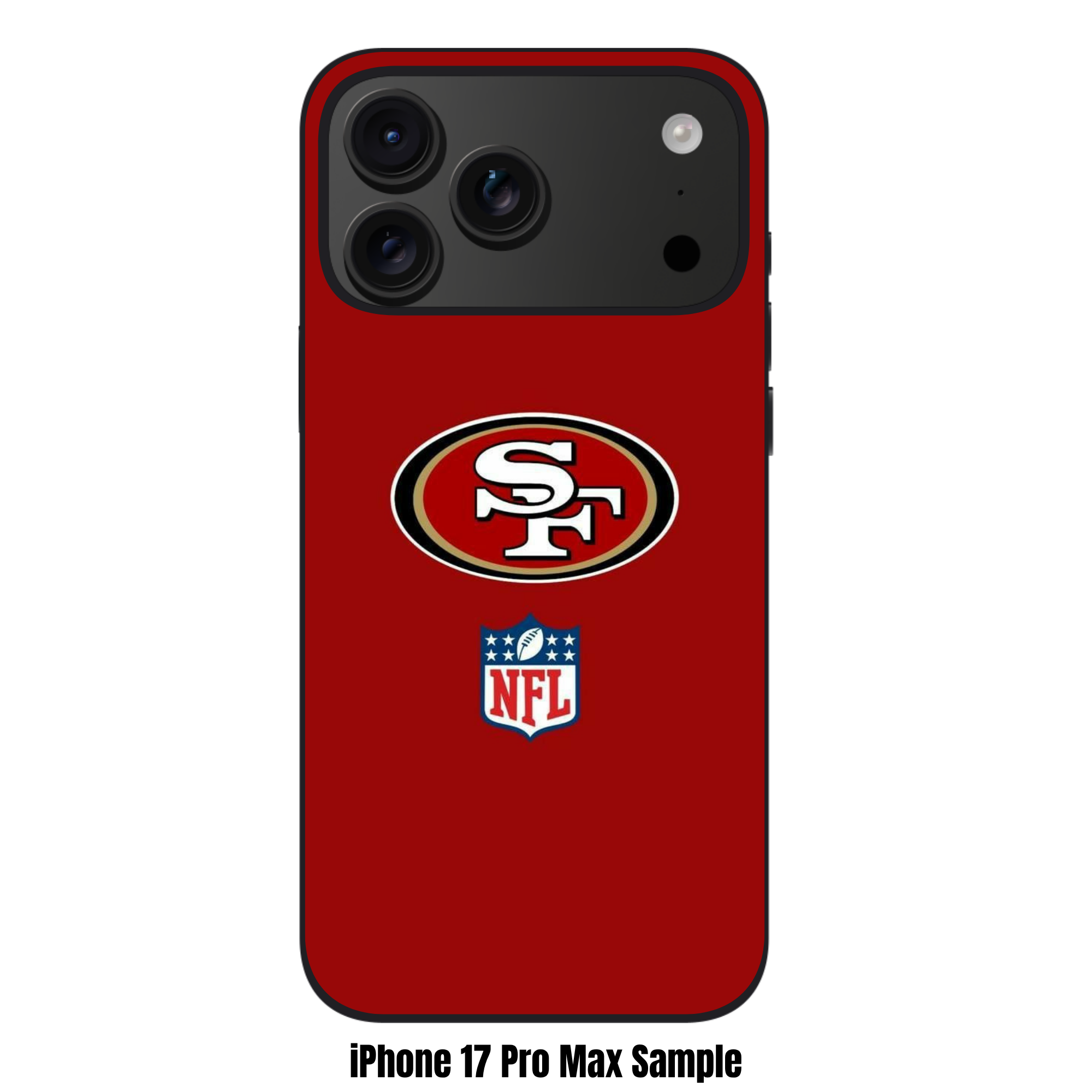 NFL San Francisco 49ers Phone Case For iPhone Samsung Galaxy Pixel - San Francisco 49ers Logo And NFL Shield On Red Background