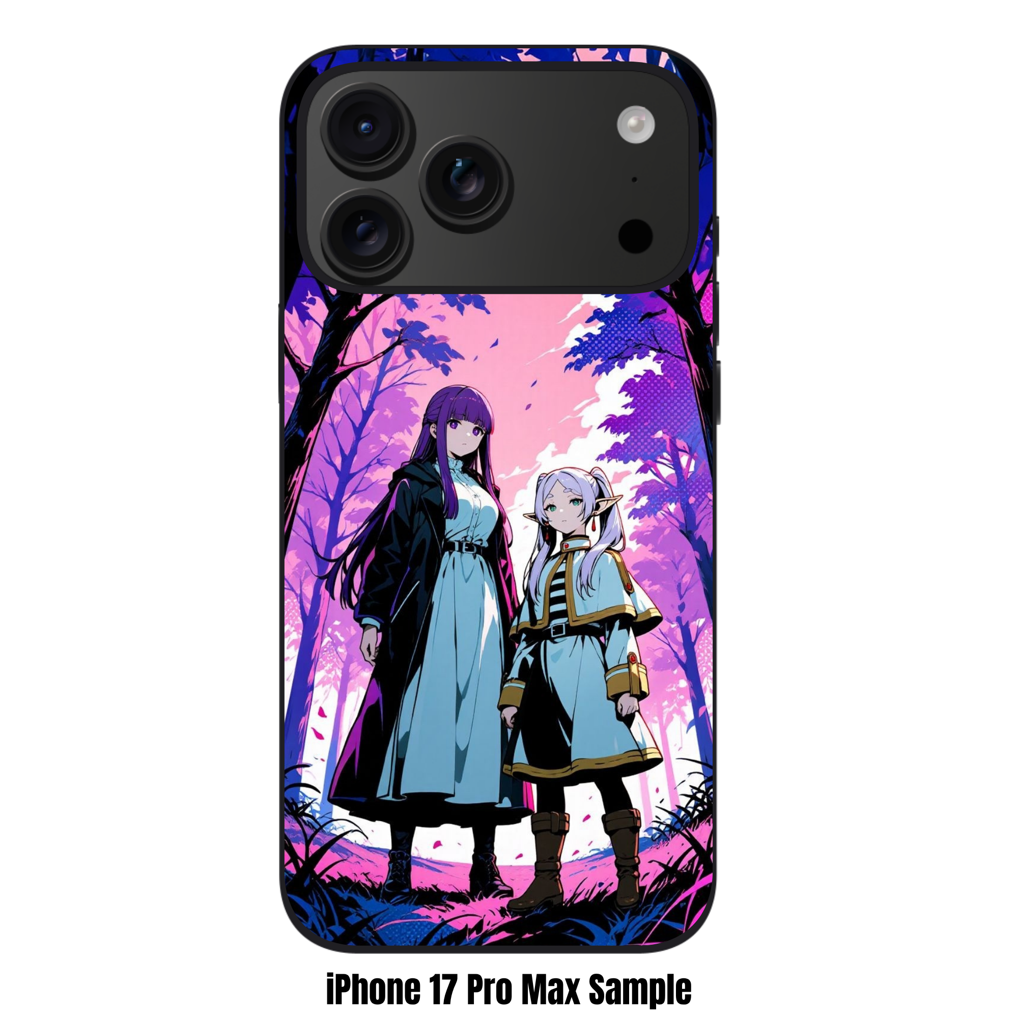 Frieren Beyond Journeys End Phone Case For iPhone Samsung Galaxy Pixel - Fern And Frieren Standing In Purple Forest