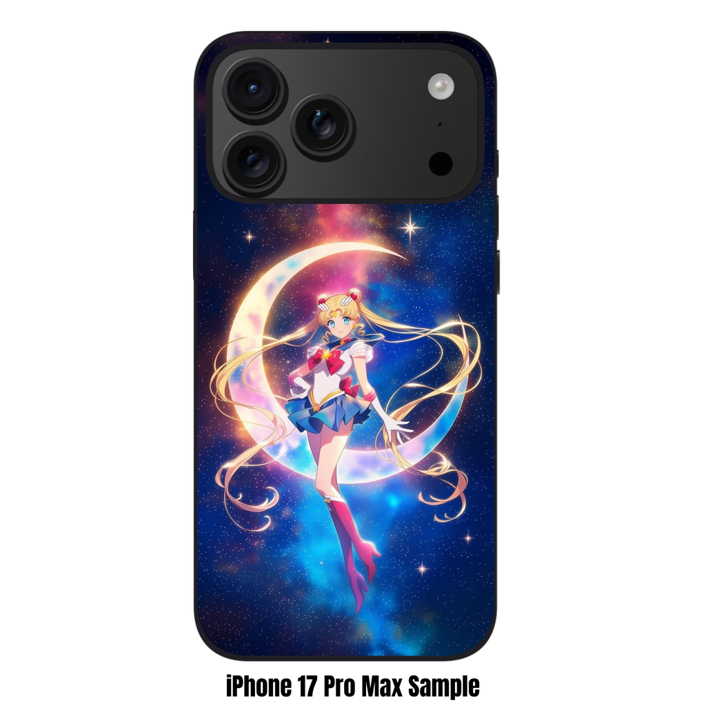 Sailor Moon Phone Case For iPhone Samsung Galaxy Pixel - Sailor Moon Floating Portrait On Vibrant Cosmic Galaxy Background