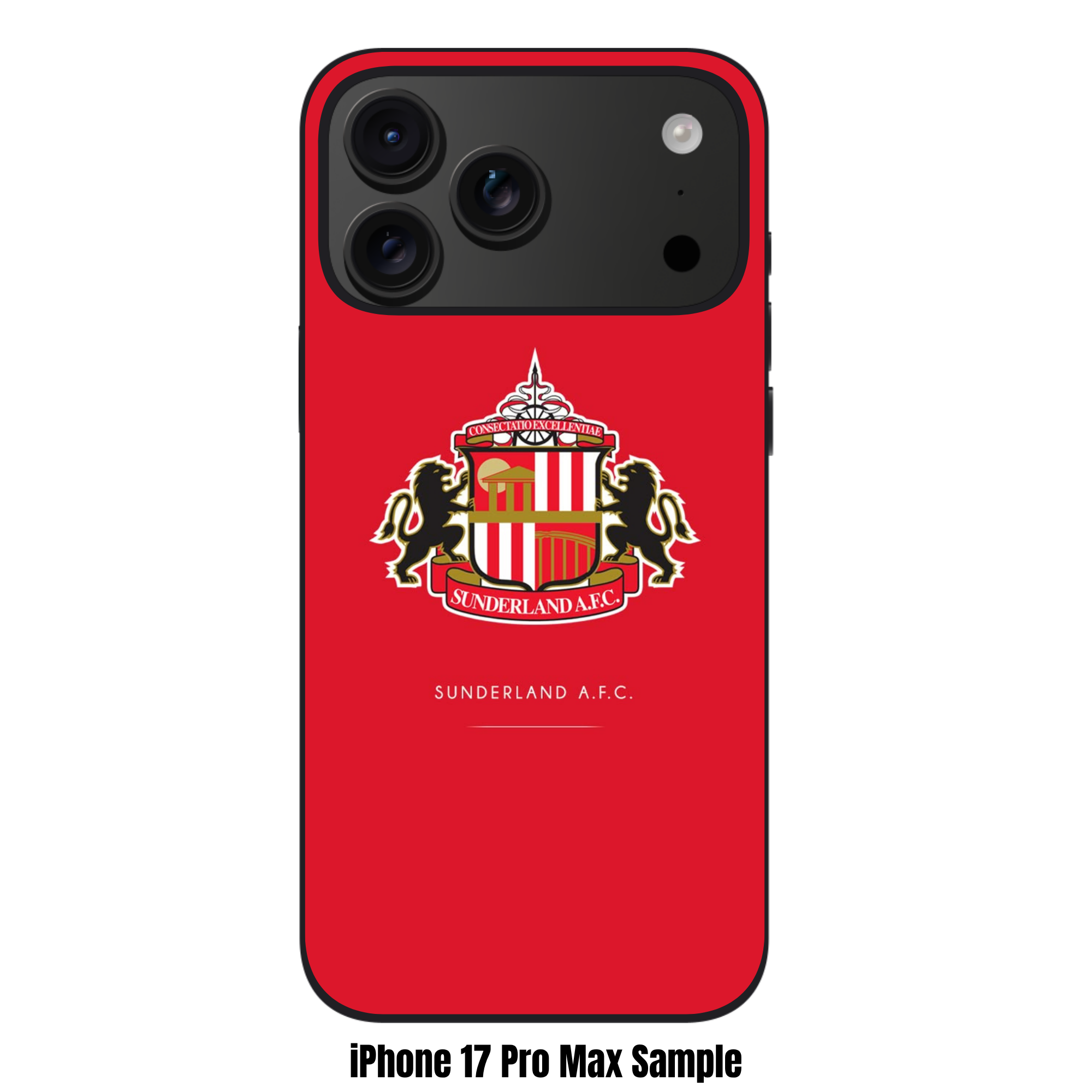 Sunderland AFC Phone Case For iPhone Samsung Galaxy Pixel - Sunderland AFC Crest On Red Background