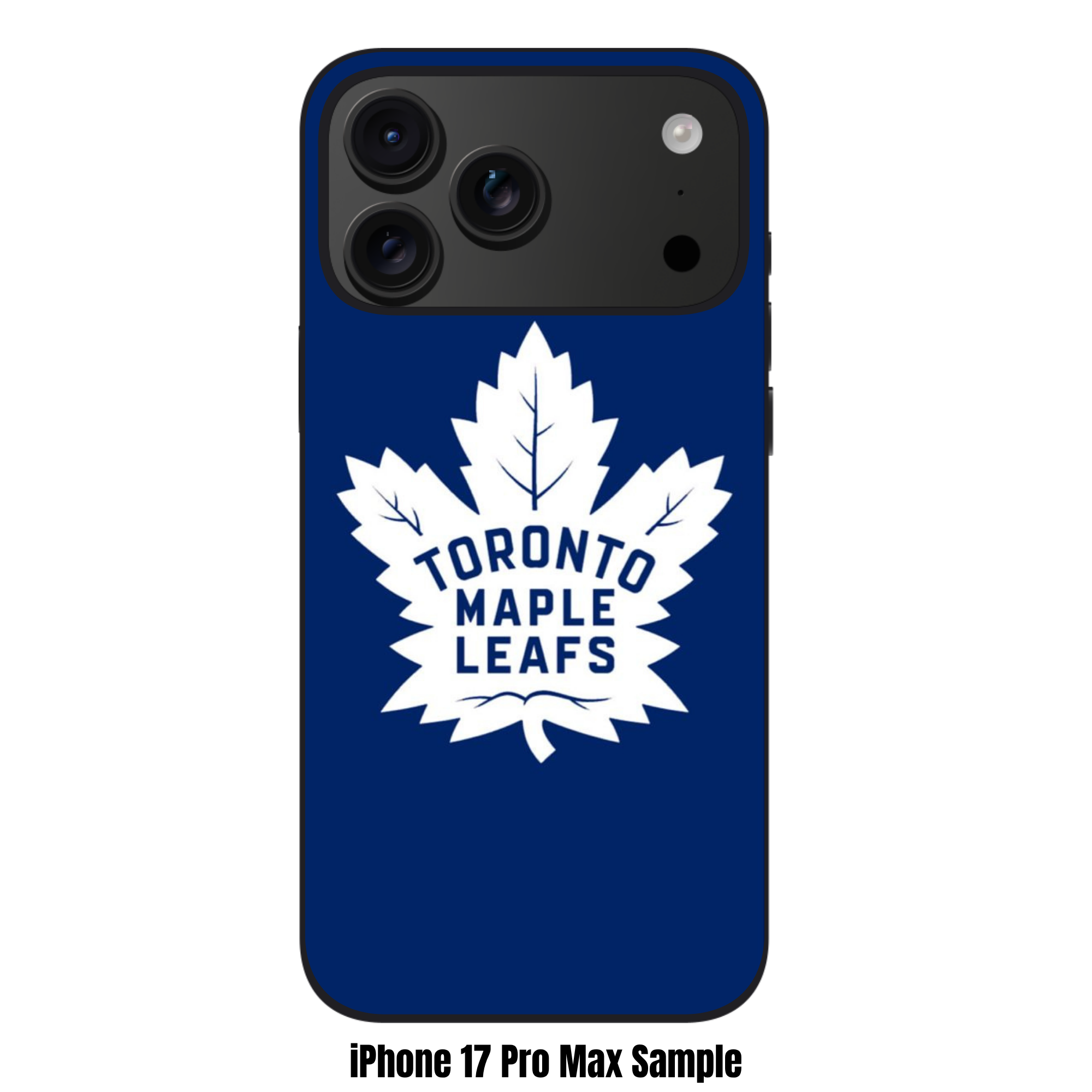 NHL Toronto Maple Leafs Phone Case For iPhone Samsung Galaxy Pixel - Toronto Maple Leafs Logo On Navy Blue Background