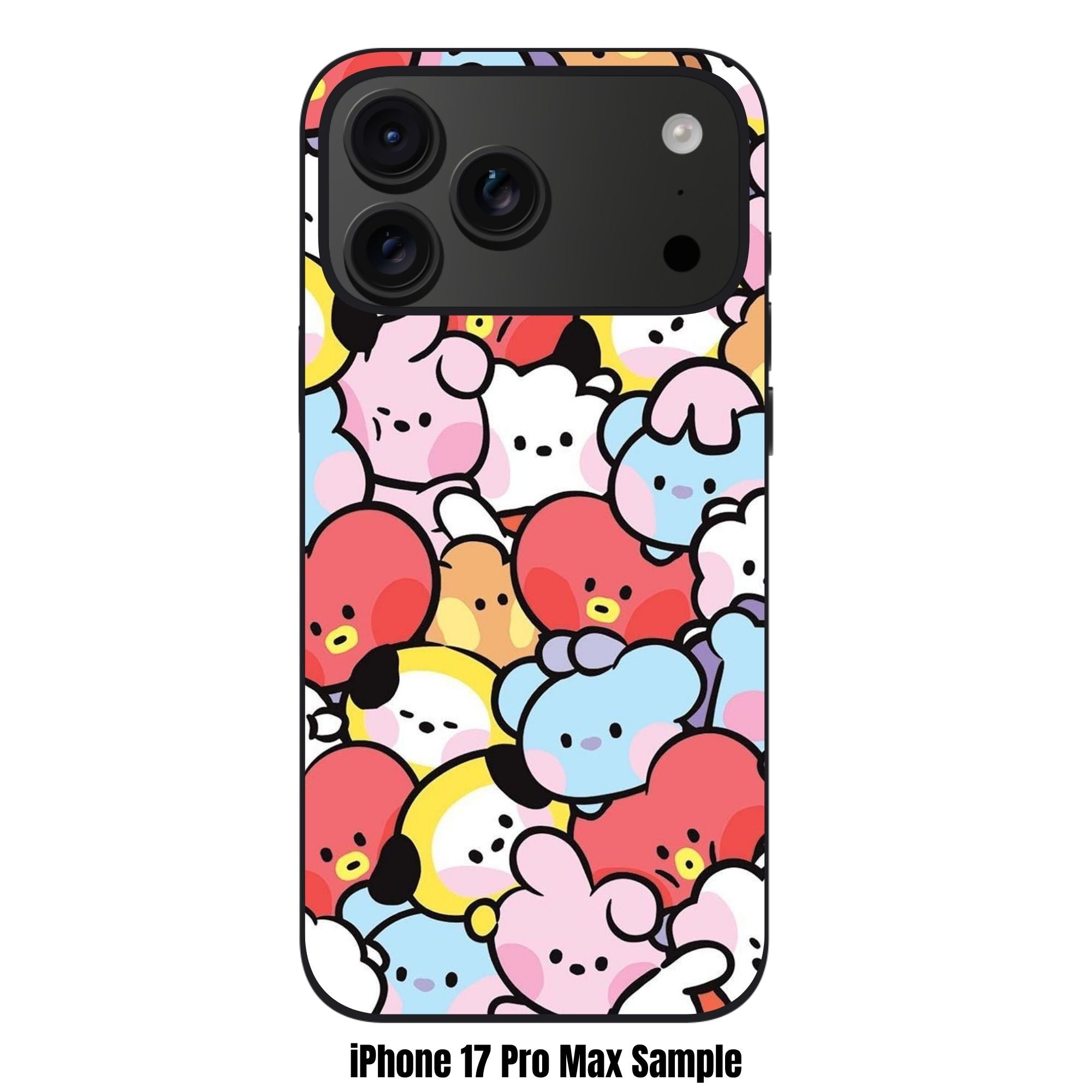 BTS Phone Case For iPhone Samsung Galaxy Pixel - BT21 Character Collage Wallpaper Pattern