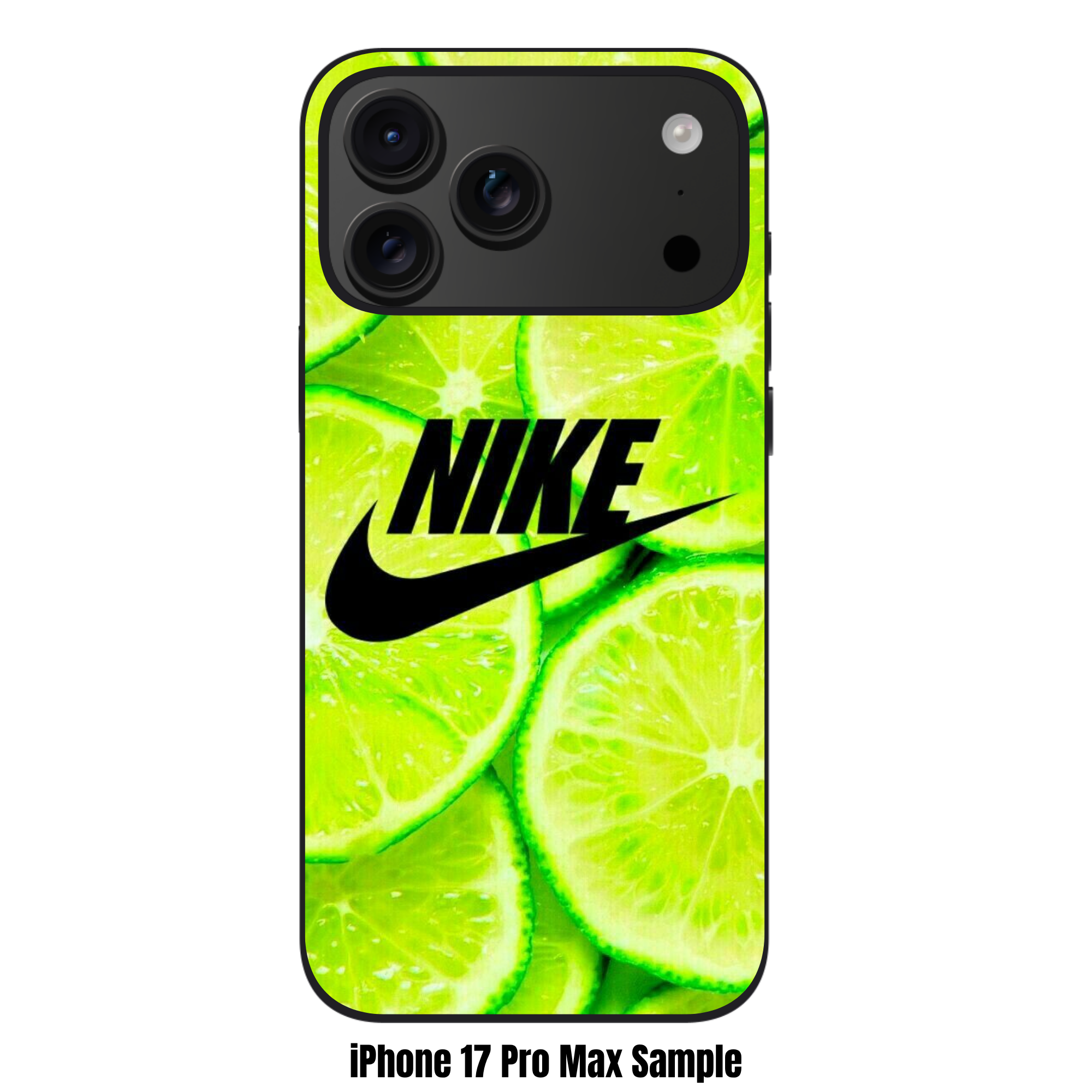 Nike Phone Case For iPhone Samsung Galaxy Pixel - Nike Logo On Lime Slices Background