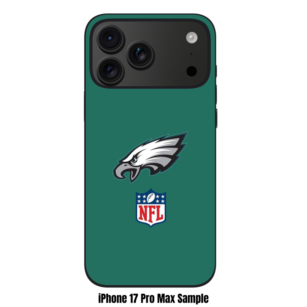 NFL Philadelphia Eagles Phone Case For iPhone Samsung Galaxy Pixel - Philadelphia Eagles Logo And NFL Shield On Green Background