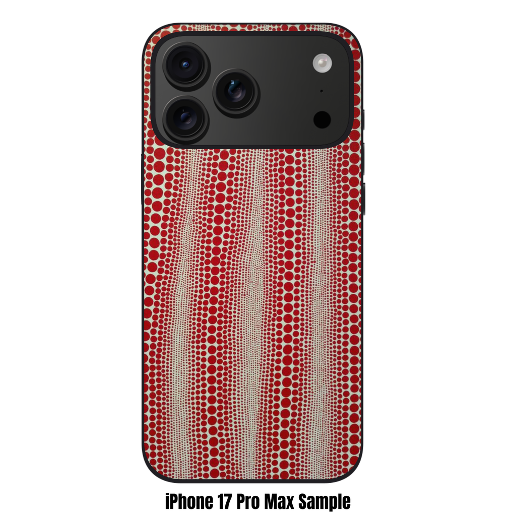 Yayoi Kusama Phone Case For iPhone Samsung Galaxy Pixel - Red Polka Dots On White Background Pattern