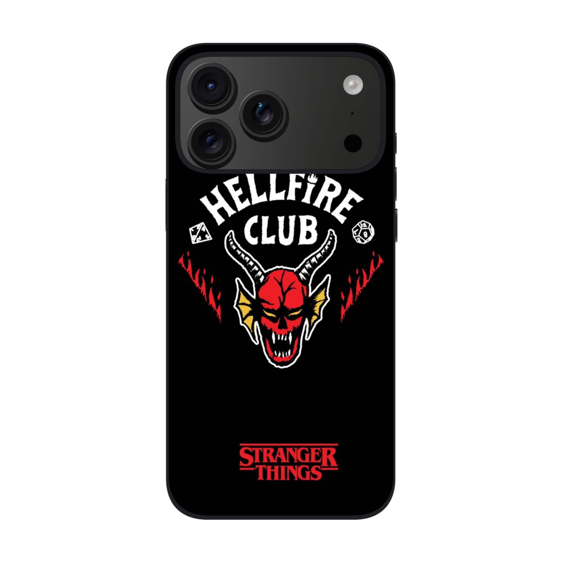 Stranger Things Phone Case For iPhone Samsung Galaxy Pixel - Stranger Things Hellfire Club Logo On Black Background
