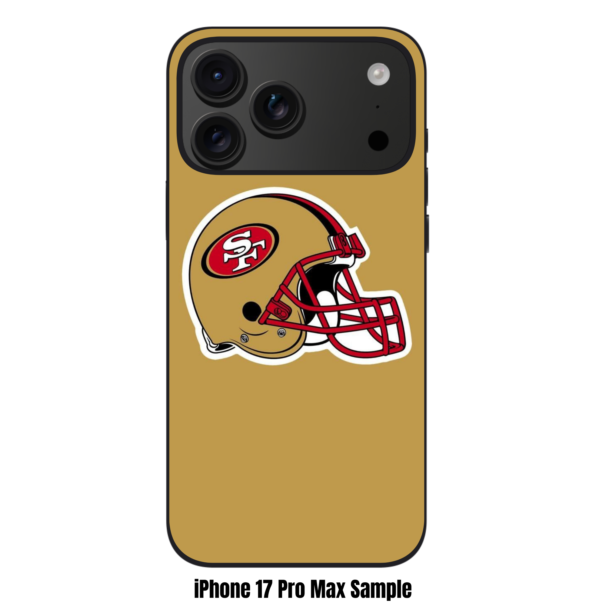 NFL San Francisco 49ers Phone Case For iPhone Samsung Galaxy Pixel - San Francisco 49ers Helmet On Gold Background