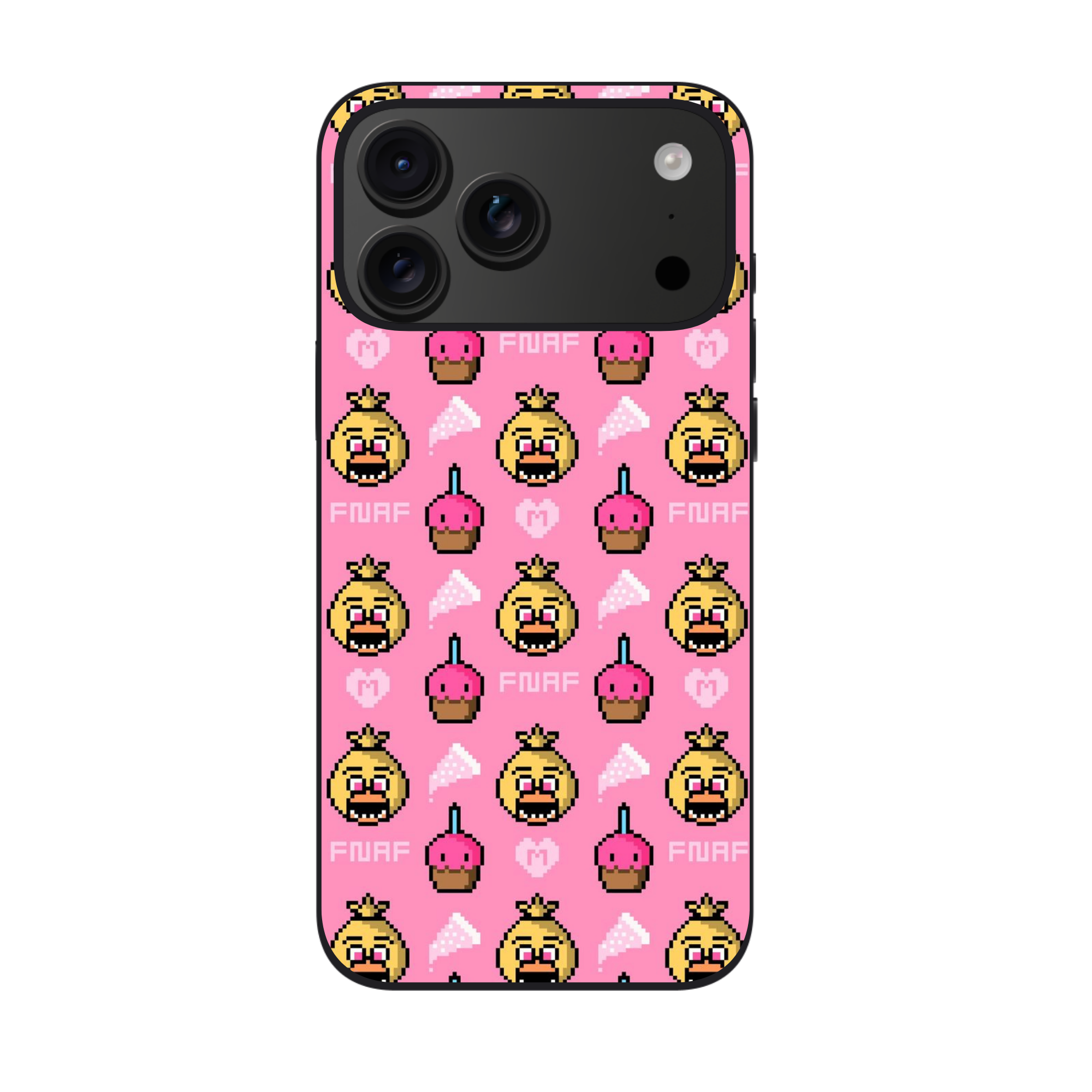 Five Nights At Freddys Chica Phone Case For iPhone Samsung Galaxy Pixel - Chica Pixel Art Poster