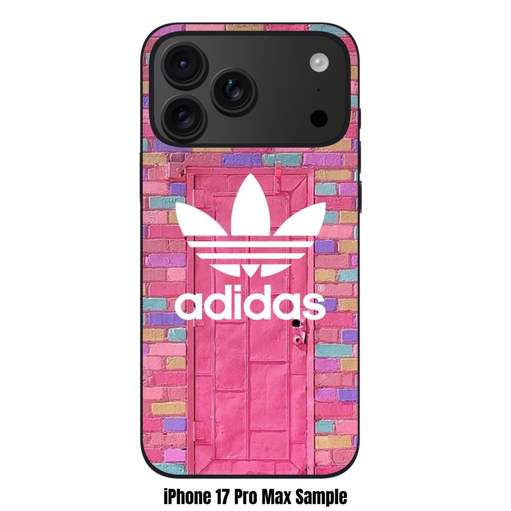 Adidas Phone Case For iPhone Samsung Galaxy Pixel - Adidas Trefoil Logo On Colorful Brick Wall Background