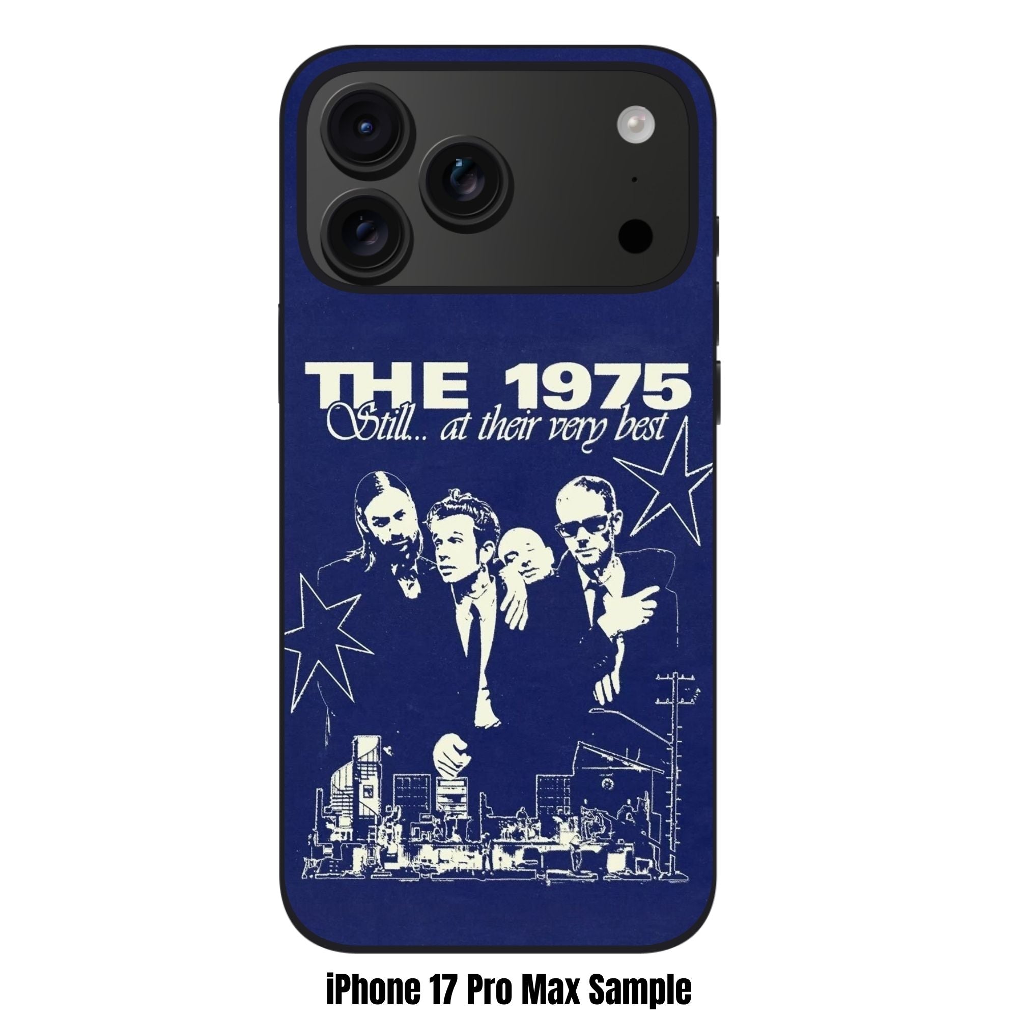 The 1975 Phone Case For iPhone Samsung Galaxy Pixel - The 1975 Still At Their Very Best Merch Graphic In Navy Background