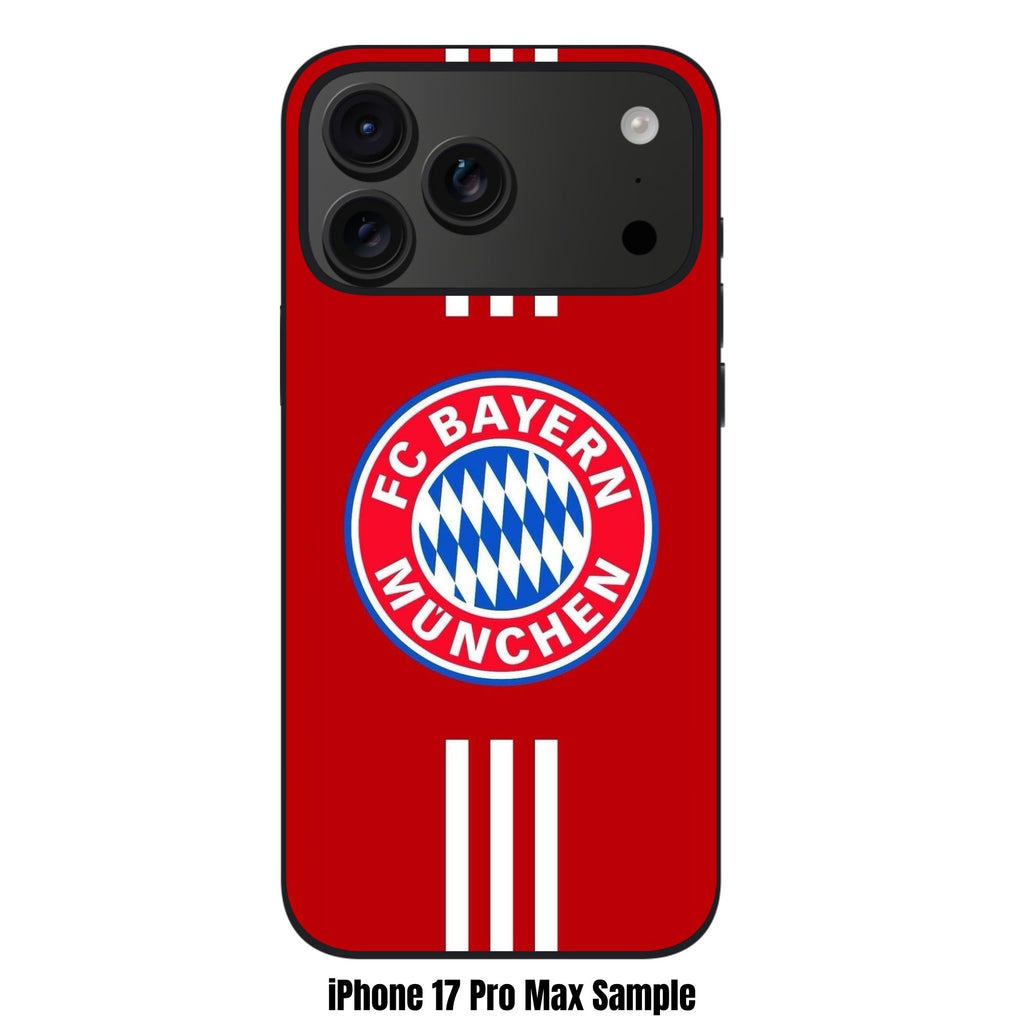 FC Bayern Munich Phone Case For iPhone Samsung Galaxy Pixel - FC Bayern Munich Logo On Red Background With White Stripes