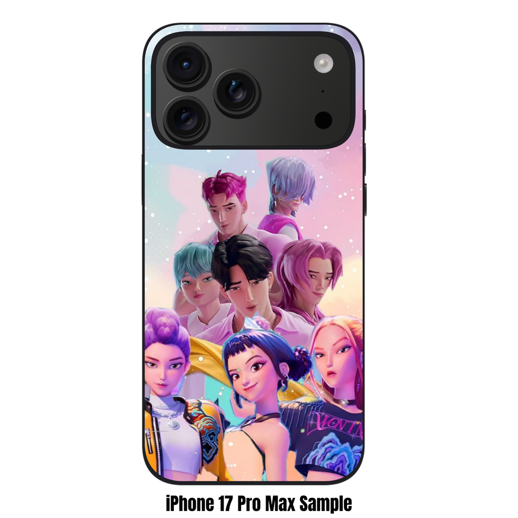 KPop Demon Hunters Phone Case For iPhone Samsung Galaxy Pixel - HUNTRIX And Saja Boys Ensemble Art