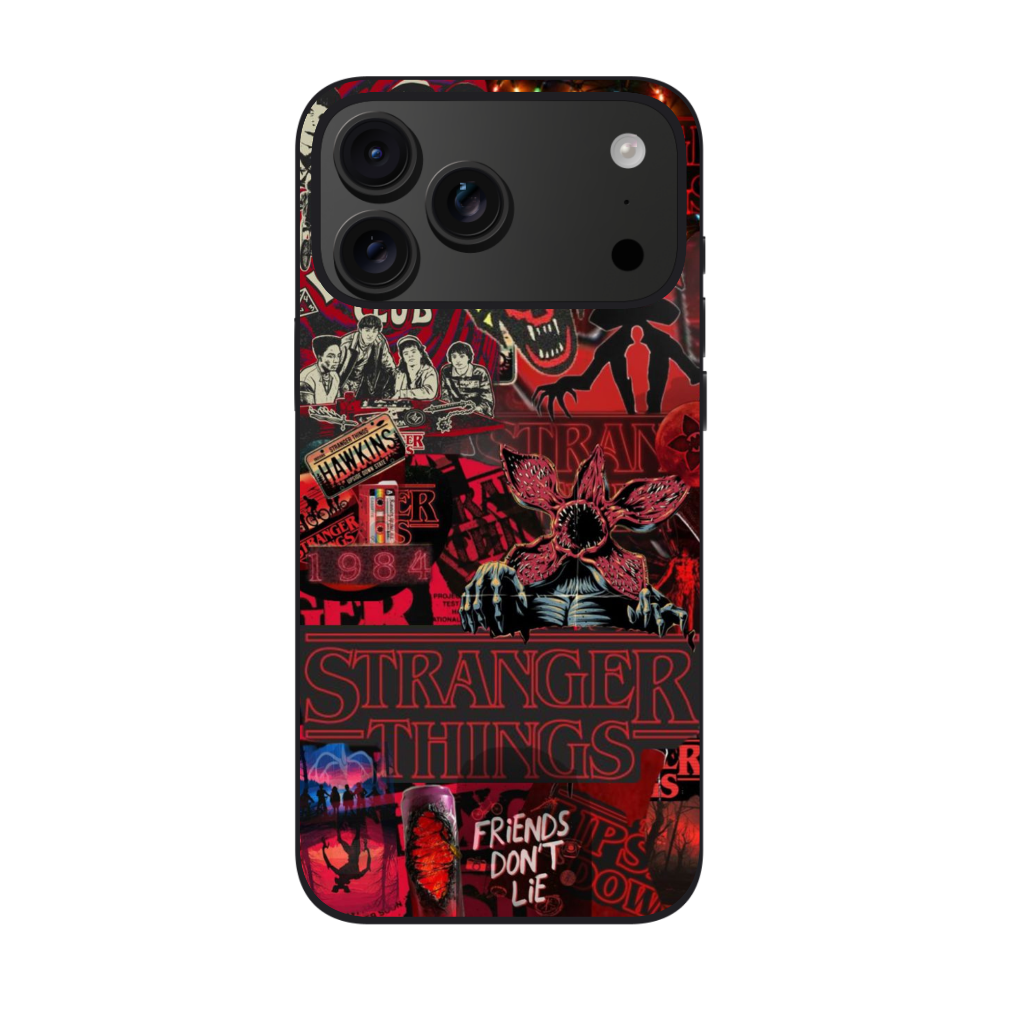 Stranger Things Phone Case For iPhone Samsung Galaxy Pixel - Stranger Things Hellfire And Hawkins Collage Poster