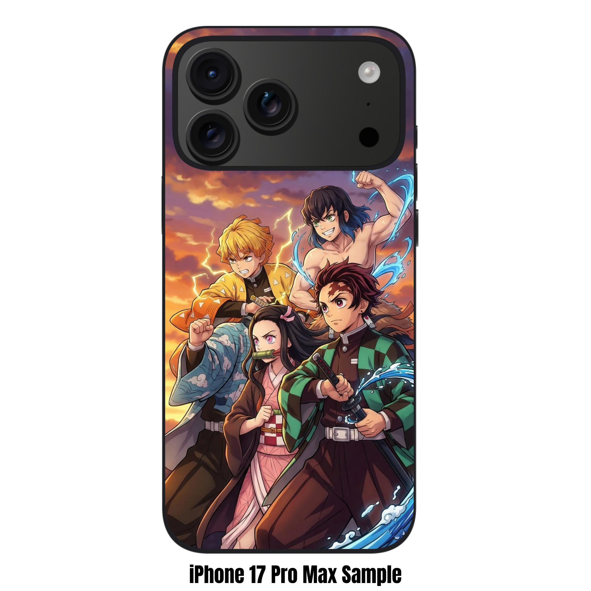 Demon Slayer Phone Case For iPhone Samsung Galaxy Pixel - The Demon Slayer Core Four Sunset Battle Poster