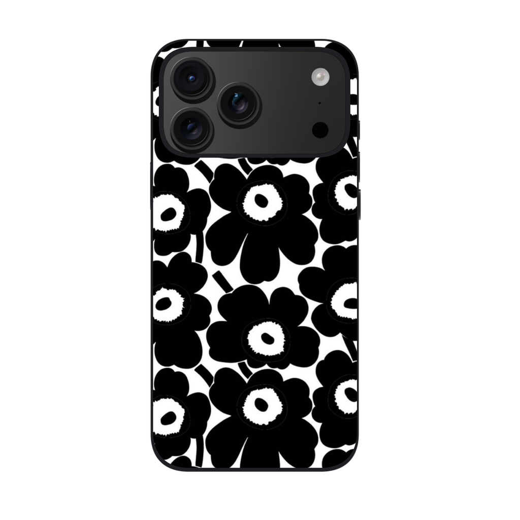 Marimekko Phone Case For iPhone Samsung Galaxy Pixel - Marimekko Unikko Black And White Pattern